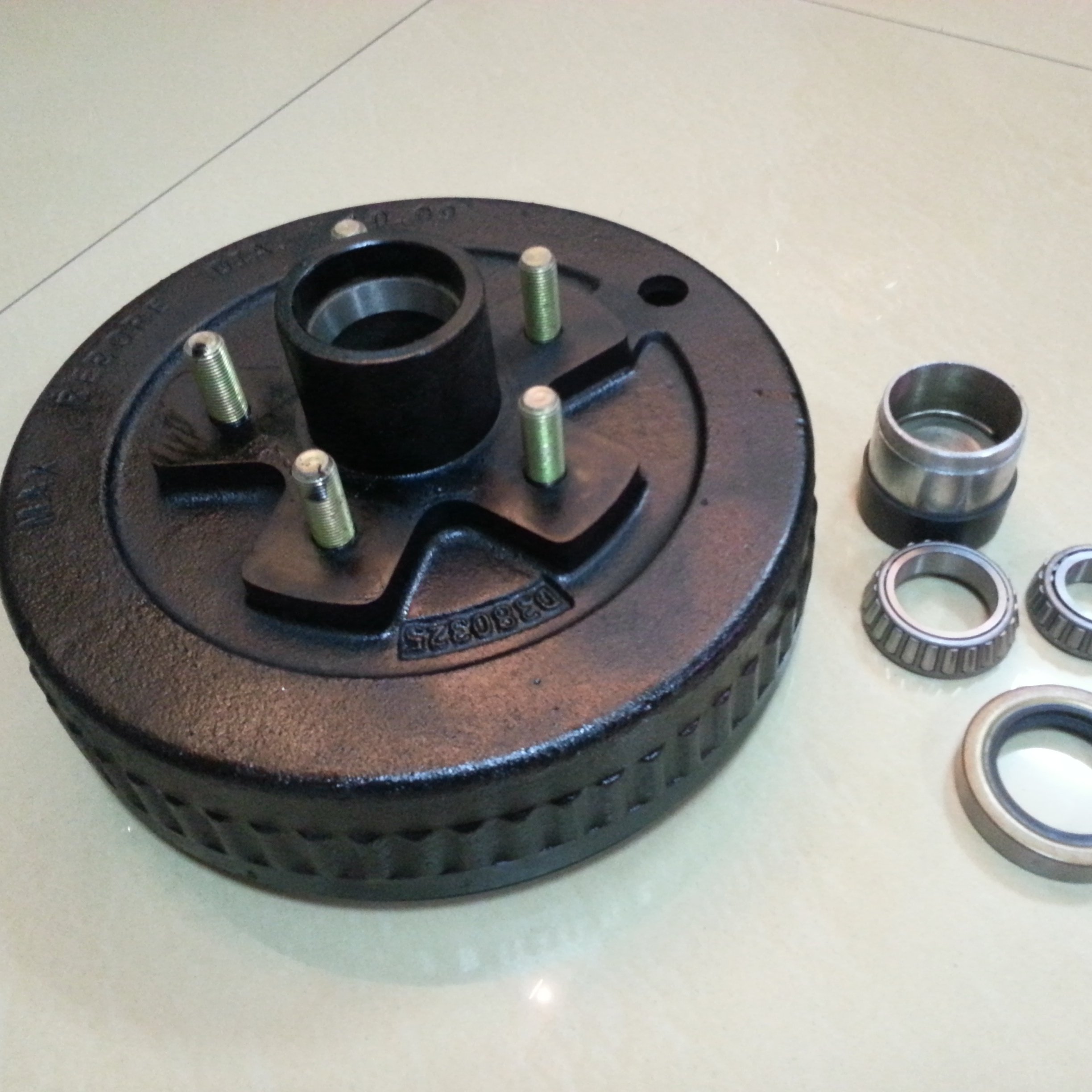 3.5 K 5 Lug Camper Trailer Axle Replacement Parts Brake Drum Assembly